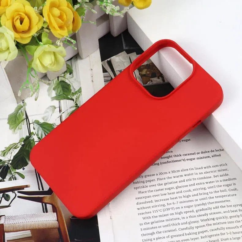 Soft TPU Inner Cloth Phone Back Case for Apple iPhone iPhone 13 Pro / Red - Ktusu