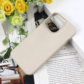 Soft TPU Inner Cloth Phone Back Case for Apple iPhone iPhone 14 / Cream - Ktusu