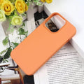 Soft TPU Inner Cloth Phone Back Case for Apple iPhone iPhone 14 / Orange - Ktusu