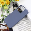 Soft TPU Inner Cloth Phone Back Case for Apple iPhone iPhone 14 Plus / Steel Blue - Ktusu