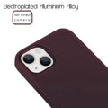 3 in 1 Metal Camera Frame Matte TPU Phone Back Case for Apple iPhone iPhone 14 Plus / Wine - Ktusu