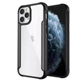 Aluminum Alloy Metal Edge Transparent Phone Back Case for Apple iPhone iPhone 14 Pro Max / Black - Ktusu