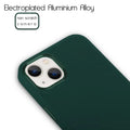 3 in 1 Metal Camera Frame Matte TPU Phone Back Case for Apple iPhone iPhone 14 Pro Max / Dark Green - Ktusu