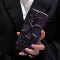 Hollow Skull Design Soft Phone Back Case for Apple iPhone iPhone 14 Pro Max / Deep Purple - Ktusu