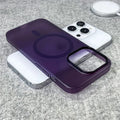 Frosted Ultra-thin Slim Matte MagSafe Hard Phone Back Case for Apple iPhone iPhone 14 Pro Max / Deep Purple / With MagSafe - Ktusu