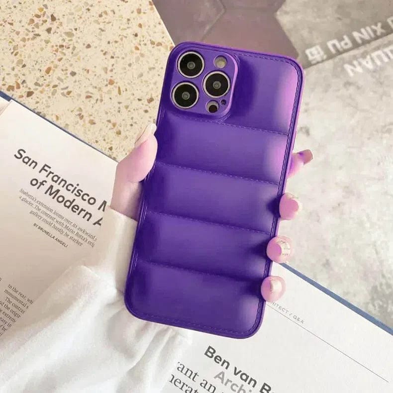 3D Puffer Pattern Soft TPU Silicone Phone Case for Apple iPhone iPhone 14 Pro Max / Grape - Ktusu