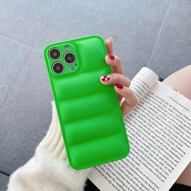 3D Puffer Pattern Soft TPU Silicone Phone Case for Apple iPhone iPhone 14 Pro Max / Green - Ktusu