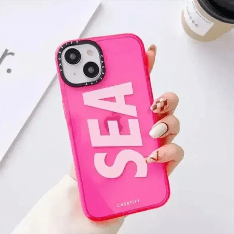 Lightweight Soft TPU SEA Phone Back Case for Apple iPhone iPhone 14 Pro Max / Hot Pink - Ktusu