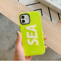 Lightweight Soft TPU SEA Phone Back Case for Apple iPhone iPhone 14 Pro Max / Neon Green - Ktusu