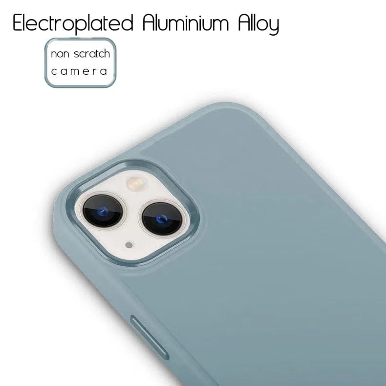 3 in 1 Metal Camera Frame Matte TPU Phone Back Case for Apple iPhone iPhone 14 Pro Max / Sierra Blue - Ktusu