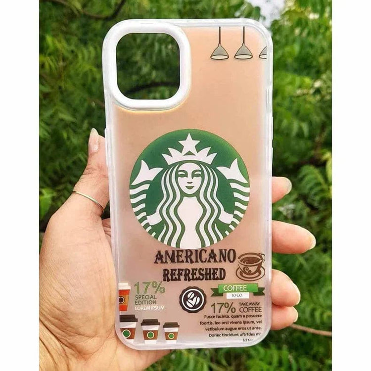 Starbucks Printed Matte Phone Back Case for Apple iPhone - Ktusu