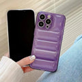 3D Puffer Pattern Soft TPU Silicone Phone Case for Apple iPhone iPhone 14 Pro Max / Translucent Purple - Ktusu