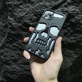 Hollow Skull Design Soft Phone Back Case for Apple iPhone iPhone 15 Plus / Black - Ktusu