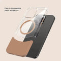 SnapSplit Crystal Clear Magsafe Hard Phone Back Case for Apple iPhone iPhone 15 Pro / Desert Titanium / With MagSafe - Ktusu