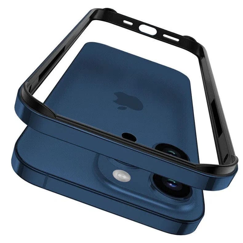 Metal reinforced aluminum bumper frame for Apple iPhone iPhone 15 Pro Max / Blue - Ktusu