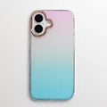 Fashion Bling Glitter Translucent Phone Back Case for Apple iPhone iPhone 16 / Gradient Blue - Ktusu