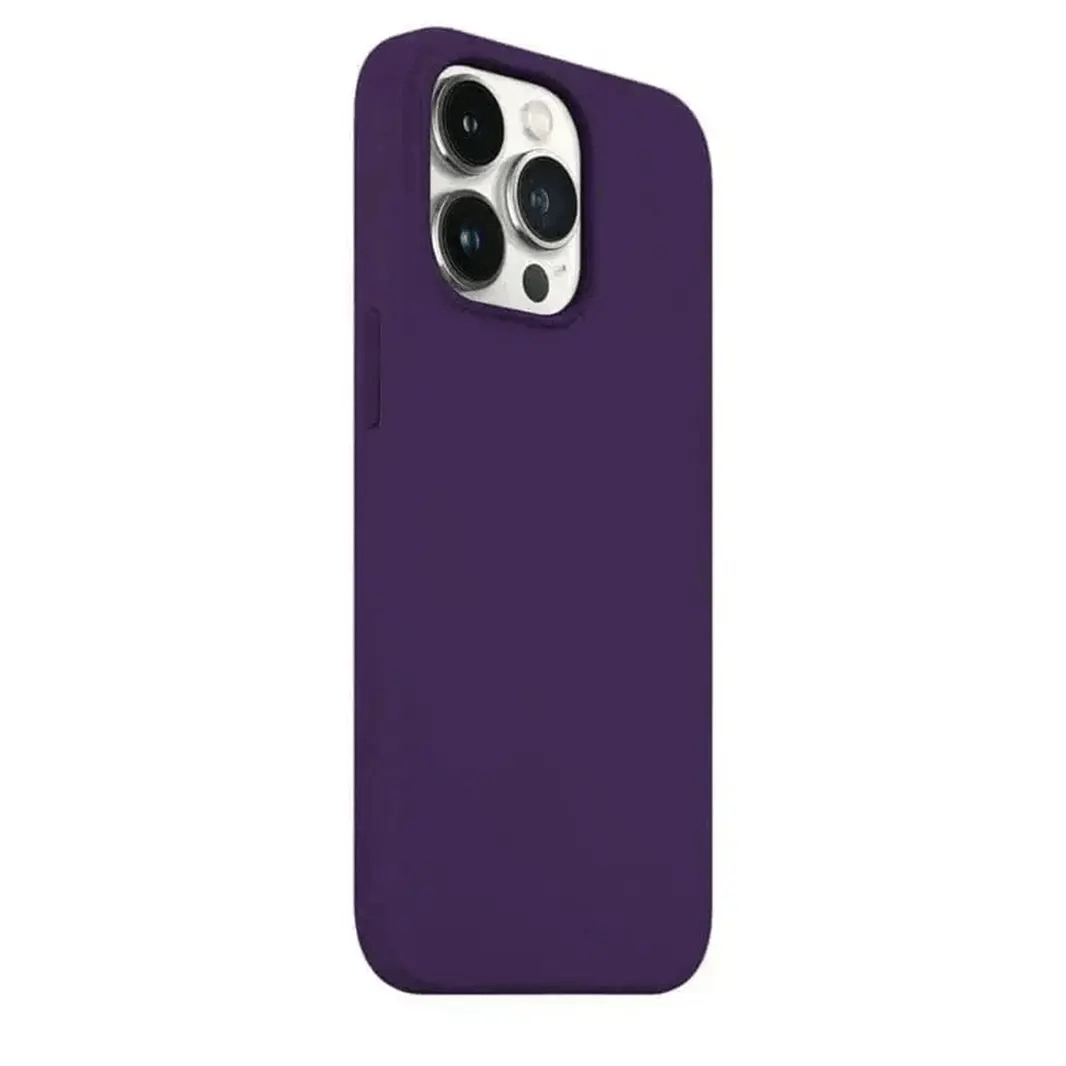 Liquid Silicone Microfiber Slim Soft Touch Phone Back Case for Apple iPhone 16 Seris iPhone 16 Pro / Deep Violet - Ktusu