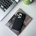 Interlocking Pattern Soft TPU Matte Phone Back Case for Apple iPhone iPhone 16 Pro Max / Black - Ktusu