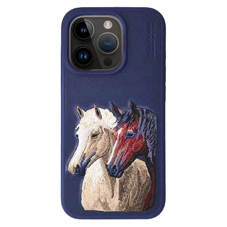 Santa Barbara Isidore Series Hard Phone Back Case for Apple iPhone iPhone 16 Pro Max / Blue - Ktusu