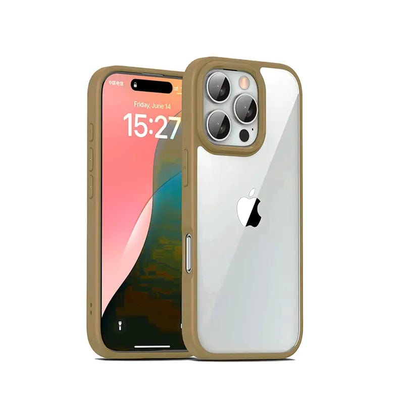 Ultra Crystal Clear Matte Bumper Phone Back Case for Apple iPhone iPhone 16 Pro Max / Desert Titanium - Ktusu