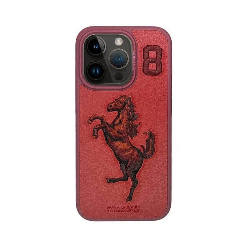 Santa Barbara Boris Series Hard Phone Back Case for Apple iPhone iPhone 16 Pro Max / Red - Ktusu