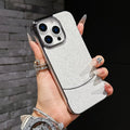 Frameless Shiny Hard Fabric Phone Back Case Cover for iPhone iPhone 16 Pro Max / White - Ktusu