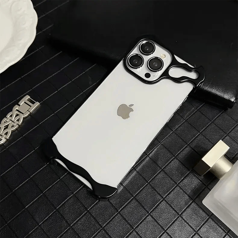 Minimalist Frame Bumper Case With Camera Lens Protector for Apple iPhone - Ktusu