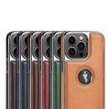 iShock Leather Chrome Electroplating Frame Phone Back Case with Logo Cut for Apple iPhone - Ktusu