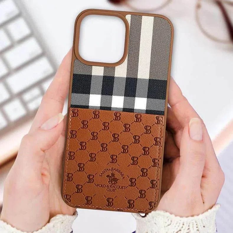 Santa Barbara Classic Plaid Series Phone Back Case for Apple iPhone - Ktusu