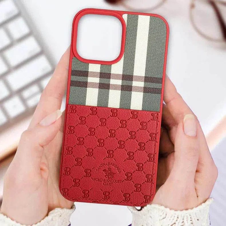 Santa Barbara Classic Plaid Series Phone Back Case for Apple iPhone - Ktusu