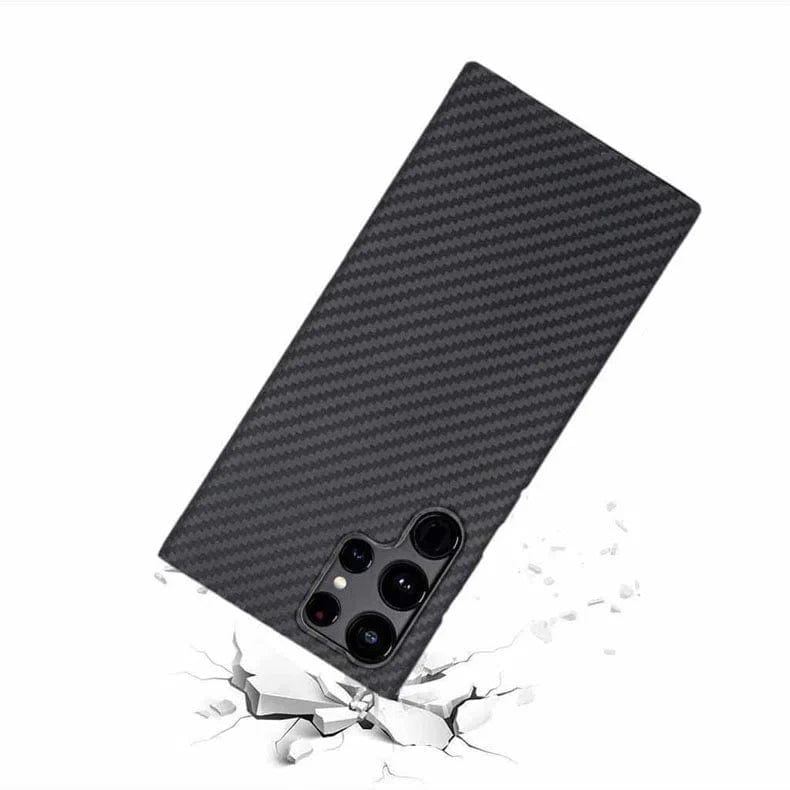 Carbon Fiber Texture Soft Coating Hard Phone Back Case for Samsung Galaxy - Ktusu