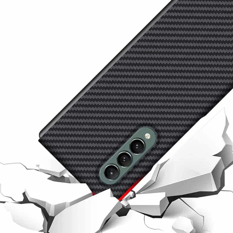 Carbon Fiber Texture Hard Phone Back Case for Samsung Galaxy Z Fold - Ktusu