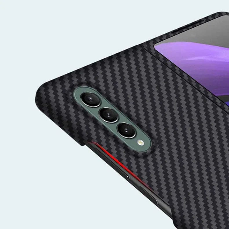 Carbon Fiber Texture Hard Phone Back Case for Samsung Galaxy Z Fold - Ktusu