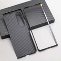 Carbon Fiber Texture Hard Phone Back Case for Samsung Galaxy Z Fold - Ktusu