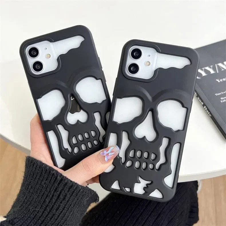 Hollow Skull Design Soft Phone Back Case for Apple iPhone - Ktusu