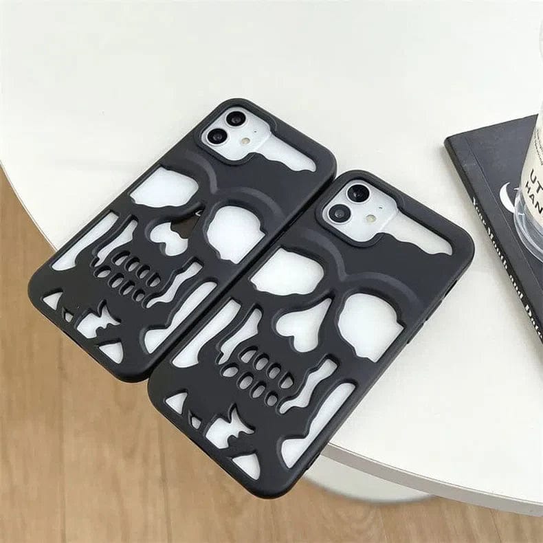 Hollow Skull Design Soft Phone Back Case for Apple iPhone - Ktusu