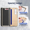 Leather Magnetic Flip Hard Case with Tempered Glass for Samsung Galaxy Z Fold - Ktusu