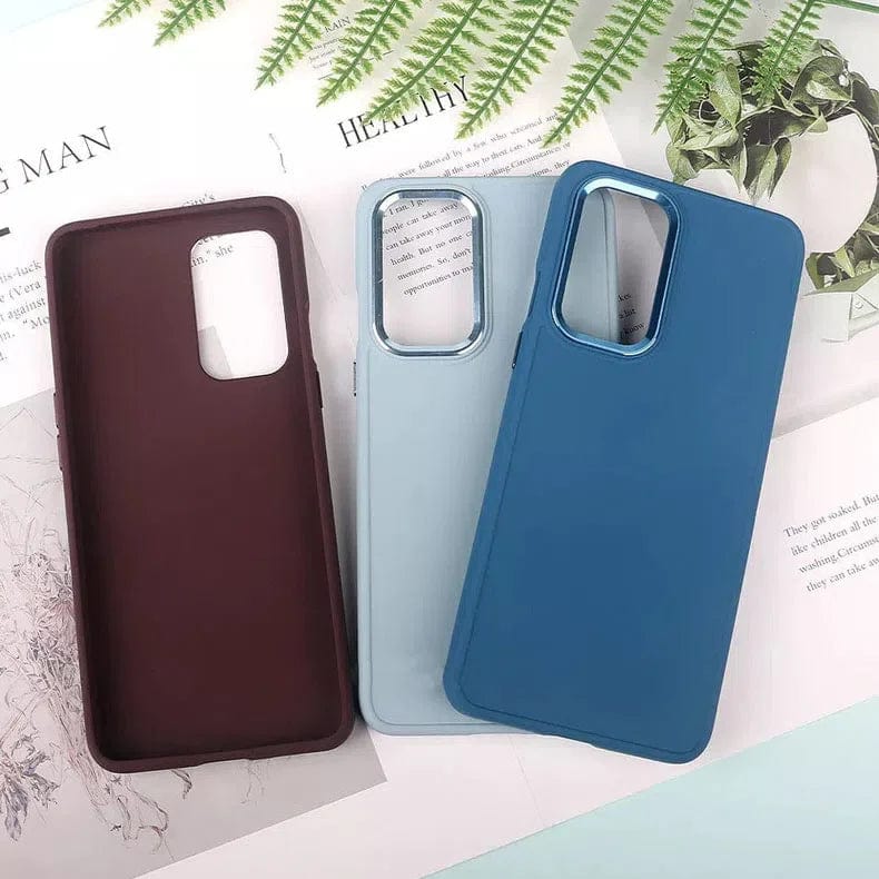 3 in 1 Metal Camera Frame Matte TPU Phone Back Case for Samsung Galaxy - Ktusu