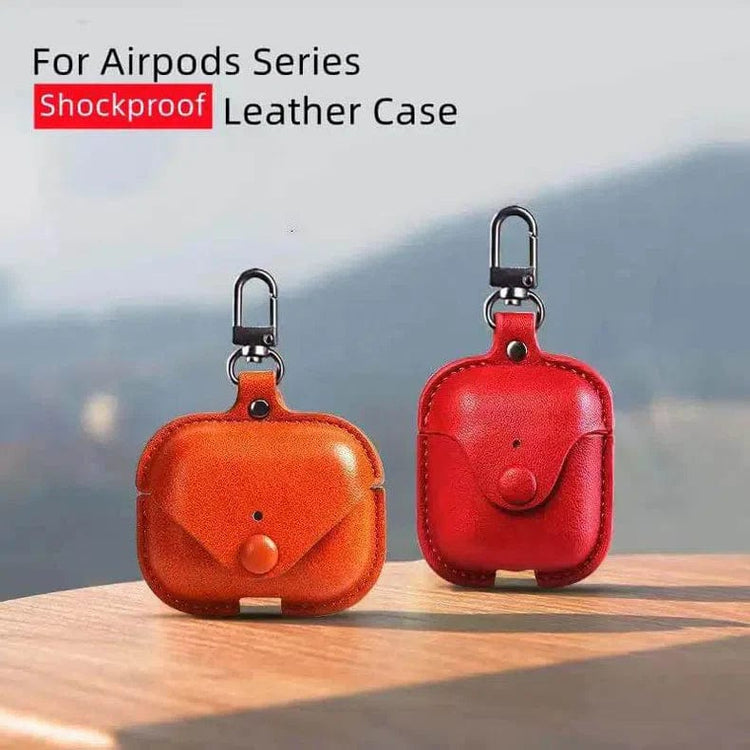 Leather Protective Personalized Waterproof Case for Apple Airpods - Ktusu