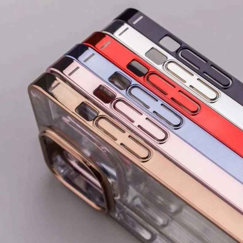 iShock Ultra Thin Transparent Shiny Metallic Looking Bumper Phone Back Case for Apple iPhone - Ktusu