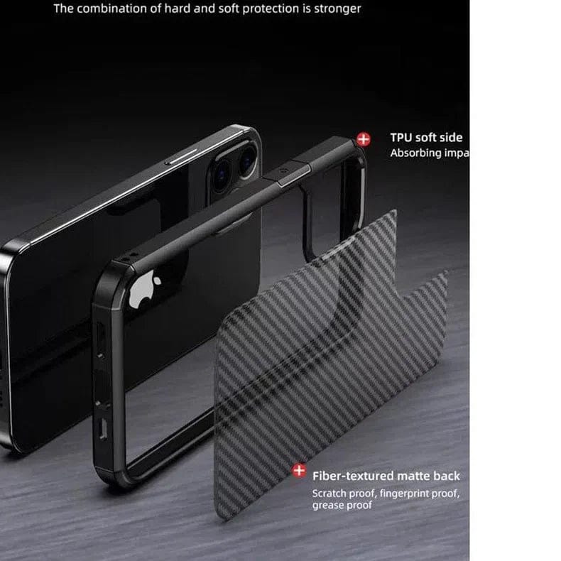 Carbon Style Super Strong Phone Back Case for Apple iPhone - Ktusu