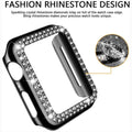 Dual Rhinestone Frame Hard Slim 360 Degree Body Bumper for iWatch - Ktusu