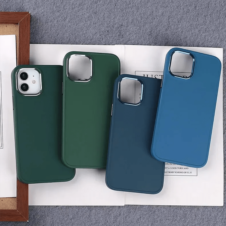 3 in 1 Metal Camera Frame Matte TPU Phone Back Case for Apple iPhone - Ktusu