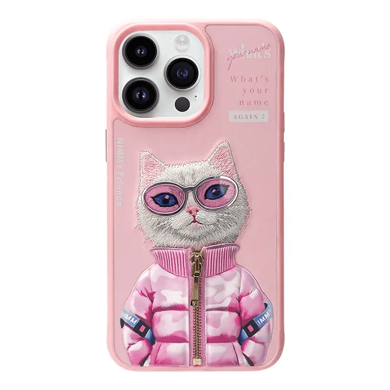 Nimmy 3D Embroided Hard Phone Back Case for Apple iPhone - Ktusu