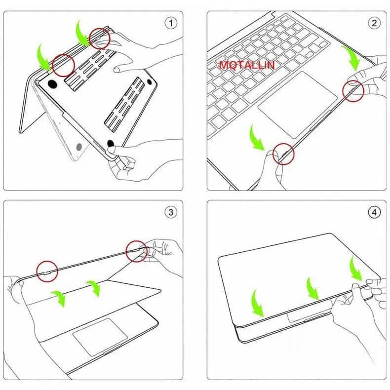 Honeycomb Heavy Duty Fold Kickstand with TPU Bumper Hard Case for MacBook - Ktusu