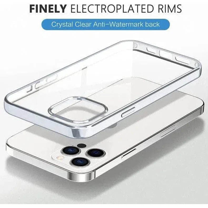 iShock Ultra Thin Transparent Shiny Metallic Looking Bumper Phone Back Case for Apple iPhone - Ktusu