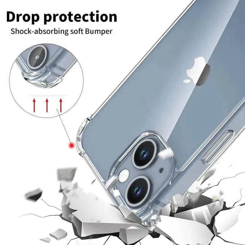 Shockproof Transparent Hard Phone Back Case for Apple iPhone - Ktusu