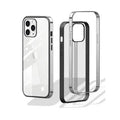 Square Electroplated Transparent Hard Phone Back Case for Apple iPhone - Ktusu