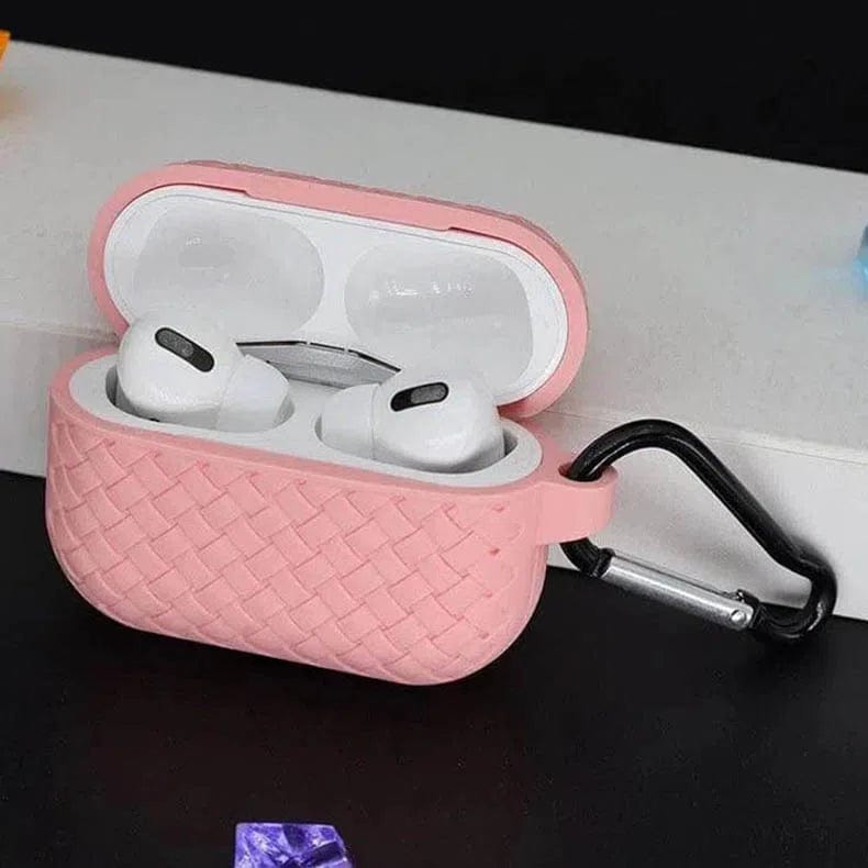 Woven Pattern Silicone Soft Case for Apple Airpods - Ktusu