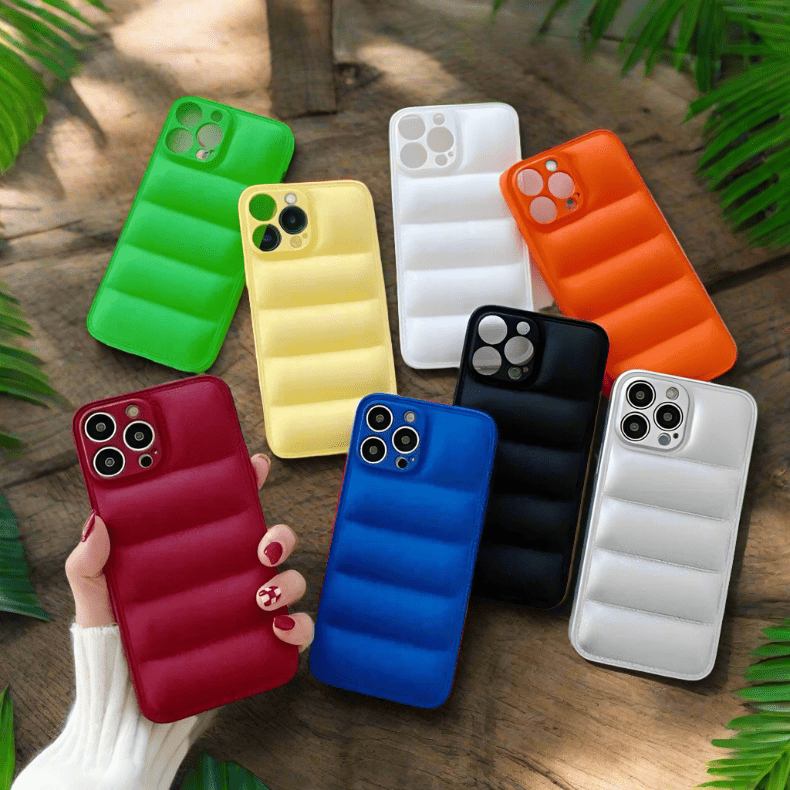 3D Puffer Pattern Soft TPU Silicone Phone Case for Apple iPhone - Ktusu